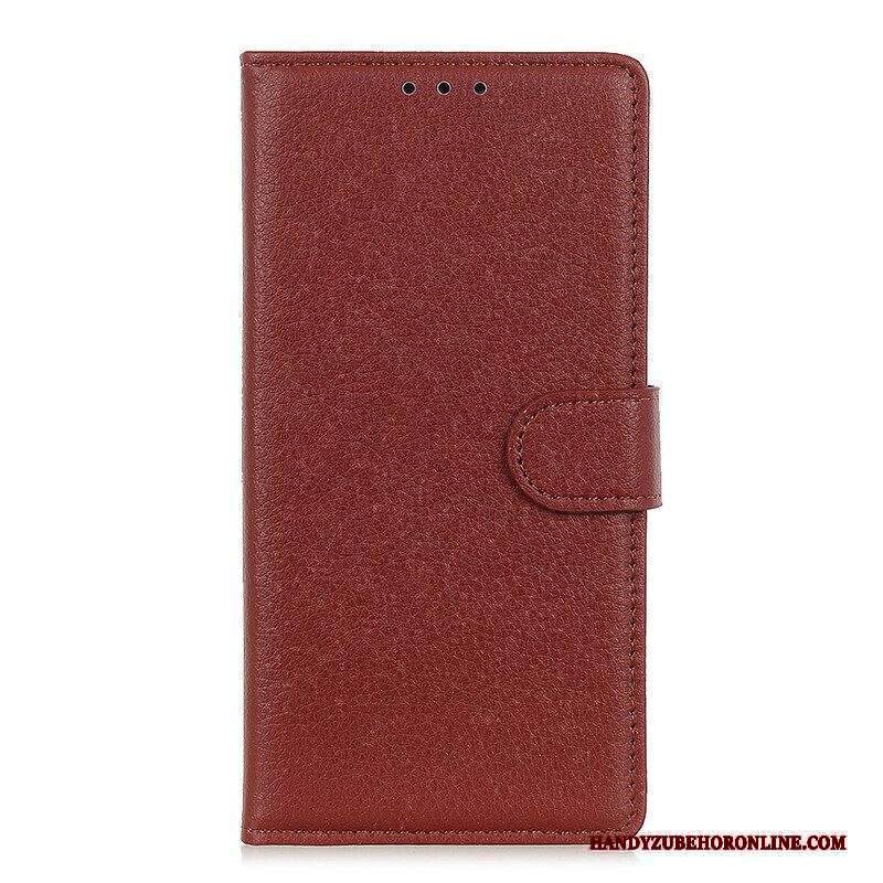 Custodia in pelle iPhone 13 Mini Ecopelle Tradizionale Litchi