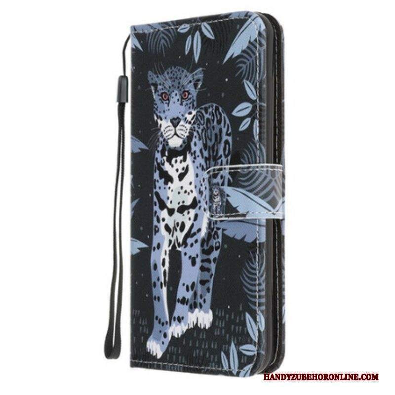 Custodia in pelle iPhone 13 Mini Leopardo Con Spalline