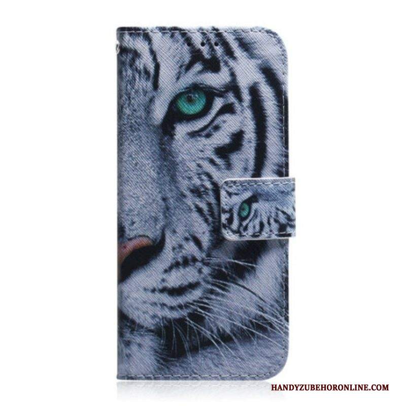 Custodia in pelle iPhone 13 Pro Faccia Da Tigre