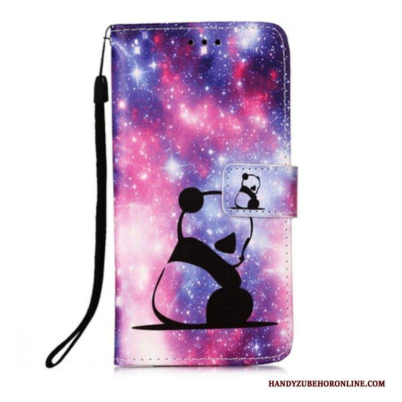 Custodia in pelle iPhone 13 Pro Galassia Panda