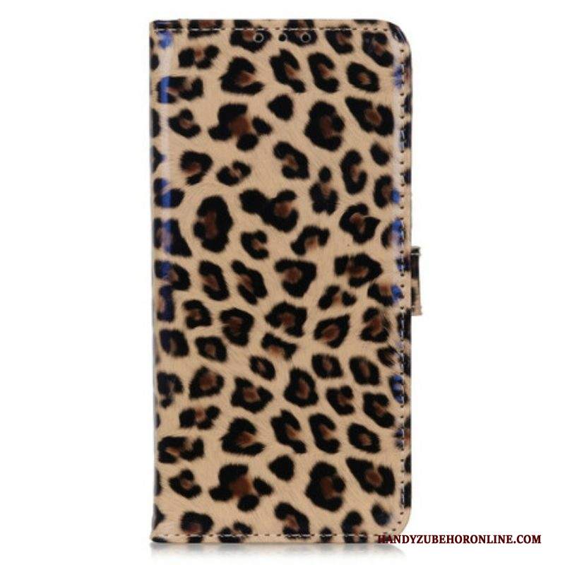 Custodia in pelle iPhone 13 Pro Leopardo