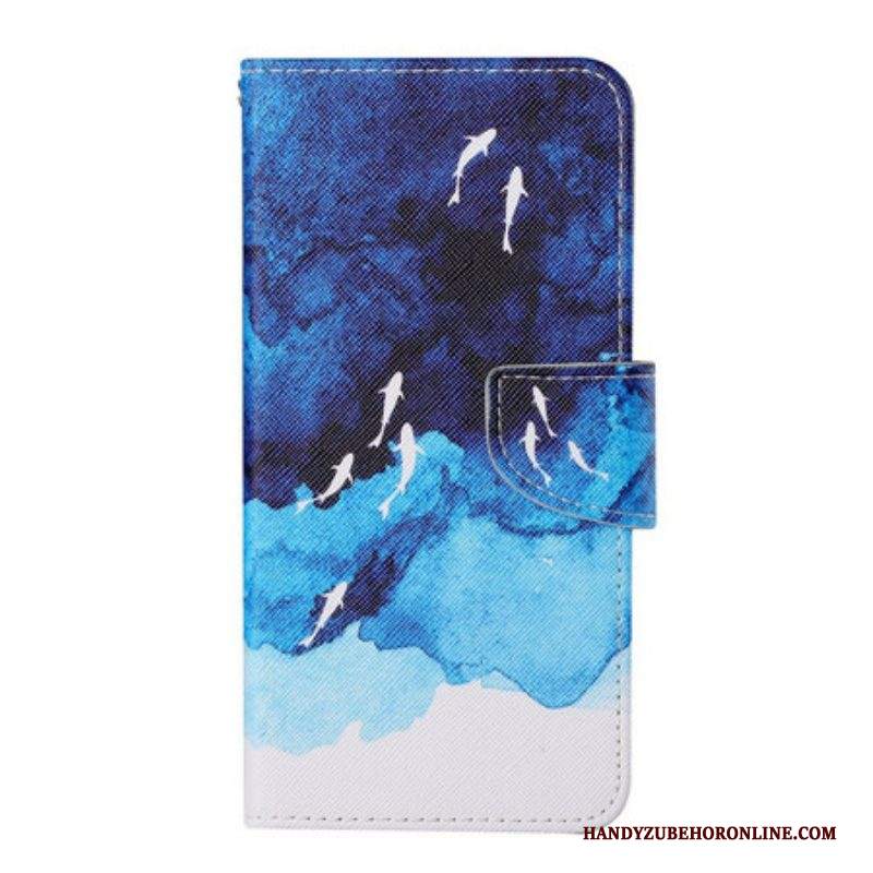 Custodia in pelle iPhone 13 Pro Mare Con Perizoma