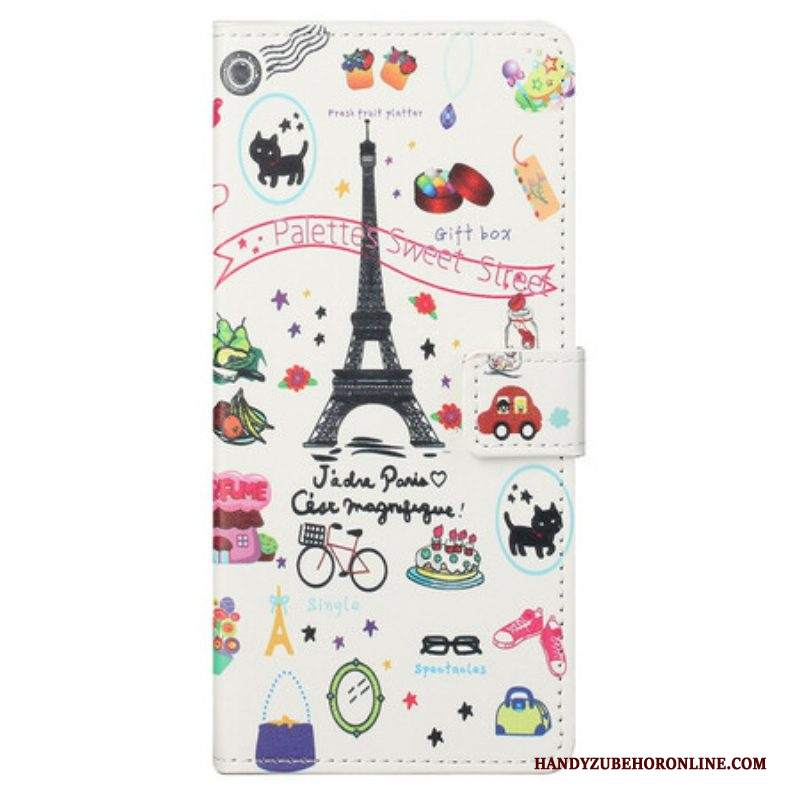 Custodia in pelle iPhone 13 Pro Max Amo Parigi