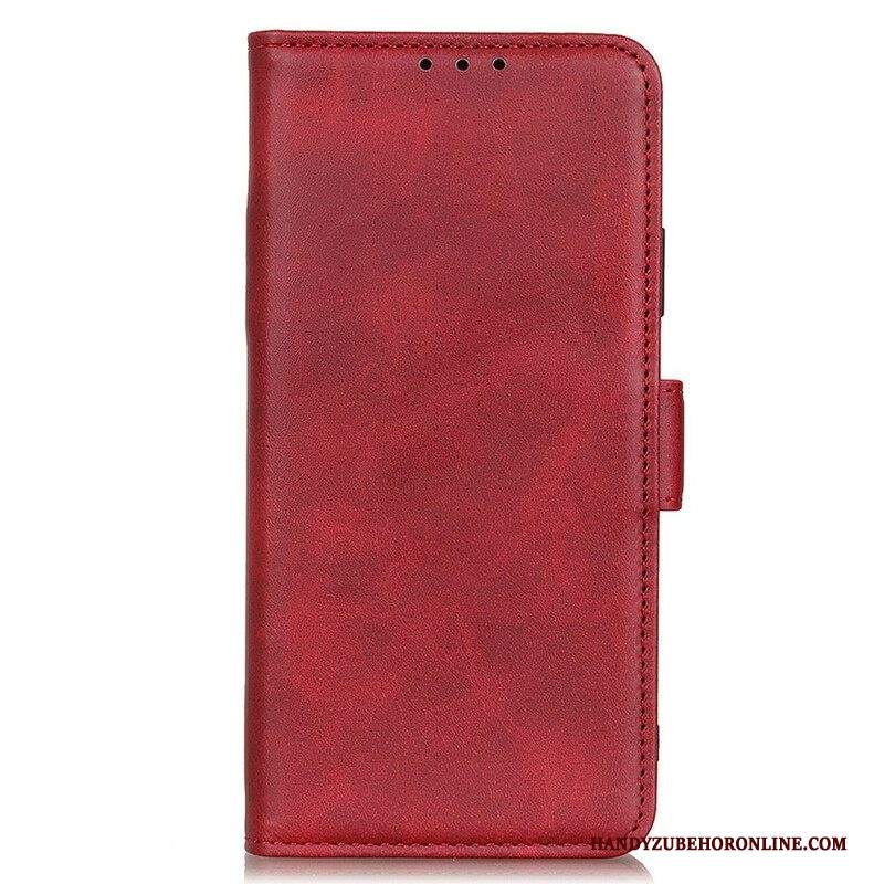 Custodia in pelle iPhone 13 Pro Max Folio Cover Doppio Lembo