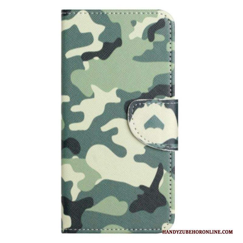 Custodia in pelle iPhone 14 Plus Camuffamento Militare