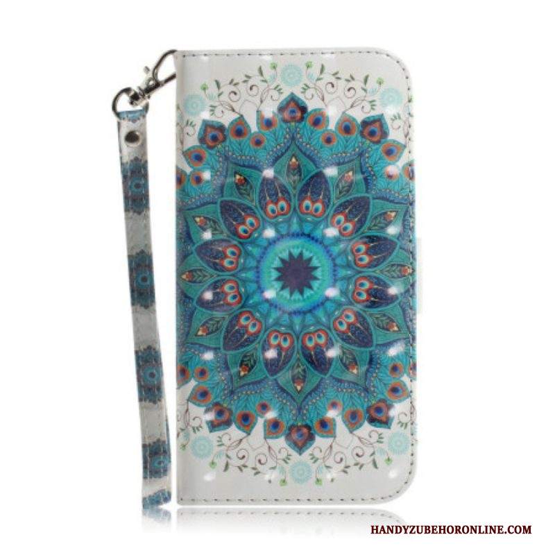 Custodia in pelle iPhone 14 Plus Mandala Strappy