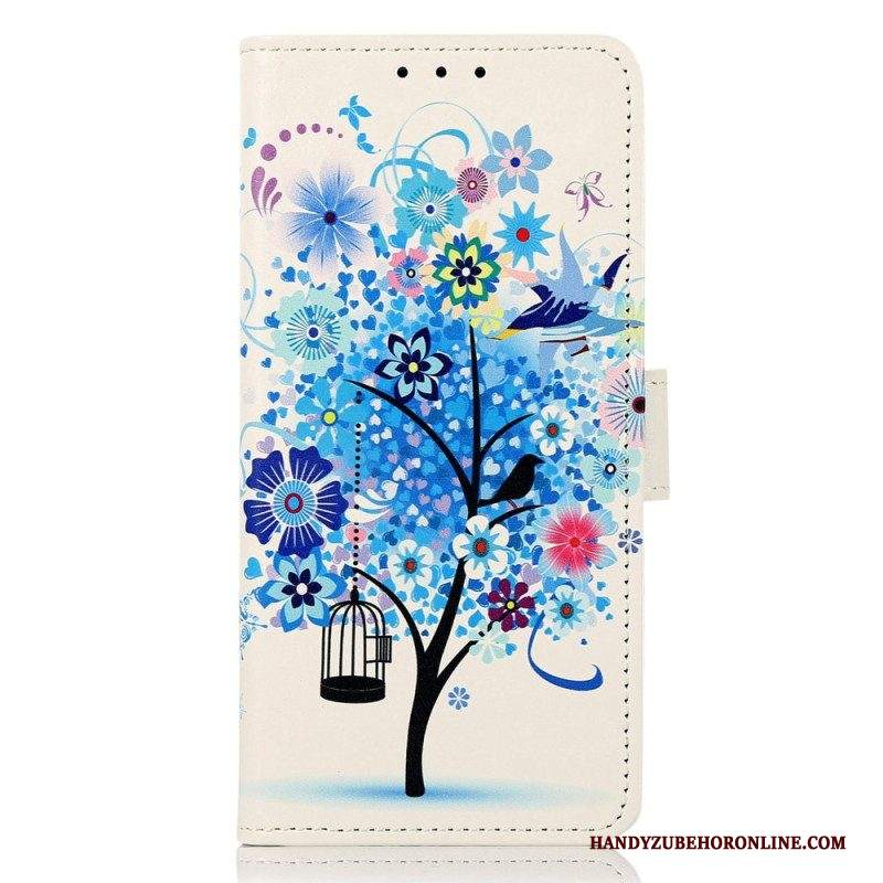 Custodia in pelle iPhone 14 Pro Max Albero In Fiore