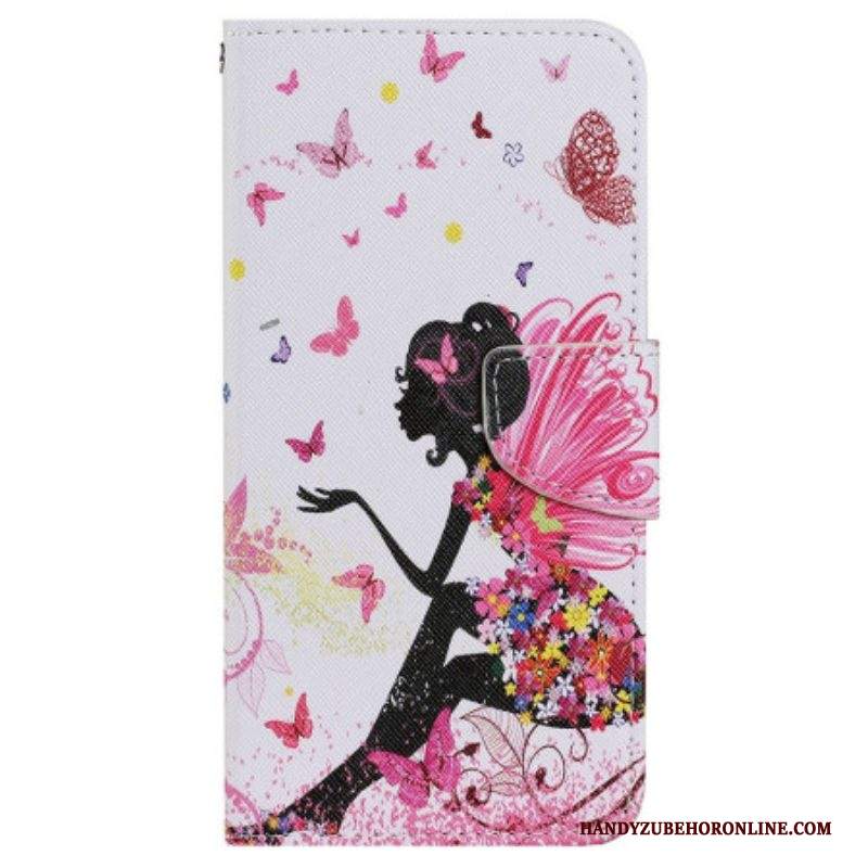 Custodia in pelle iPhone 15 Fata Con Tracolla