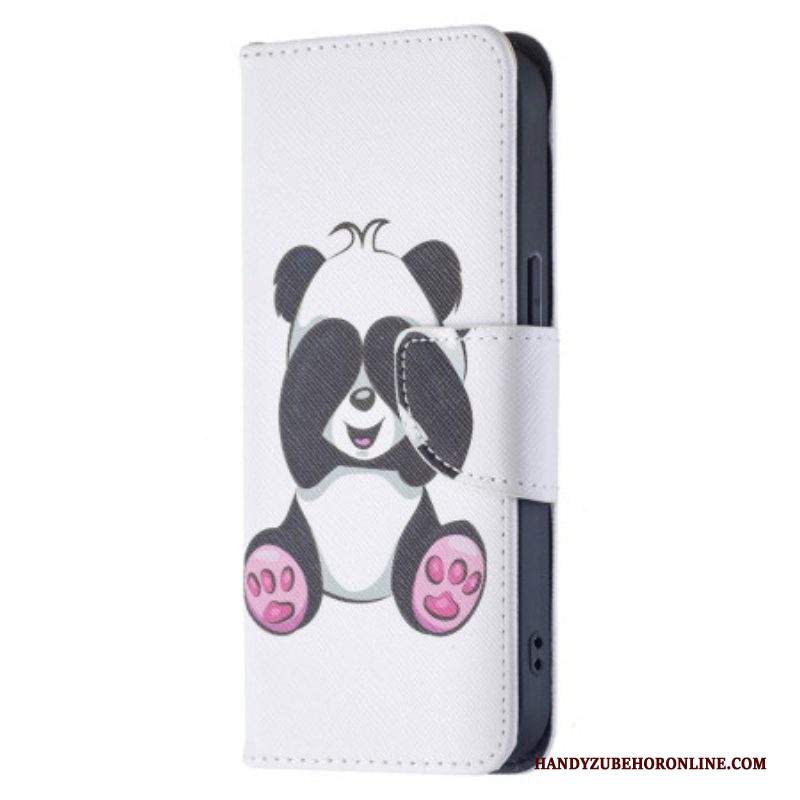 Custodia in pelle iPhone 15 Panda