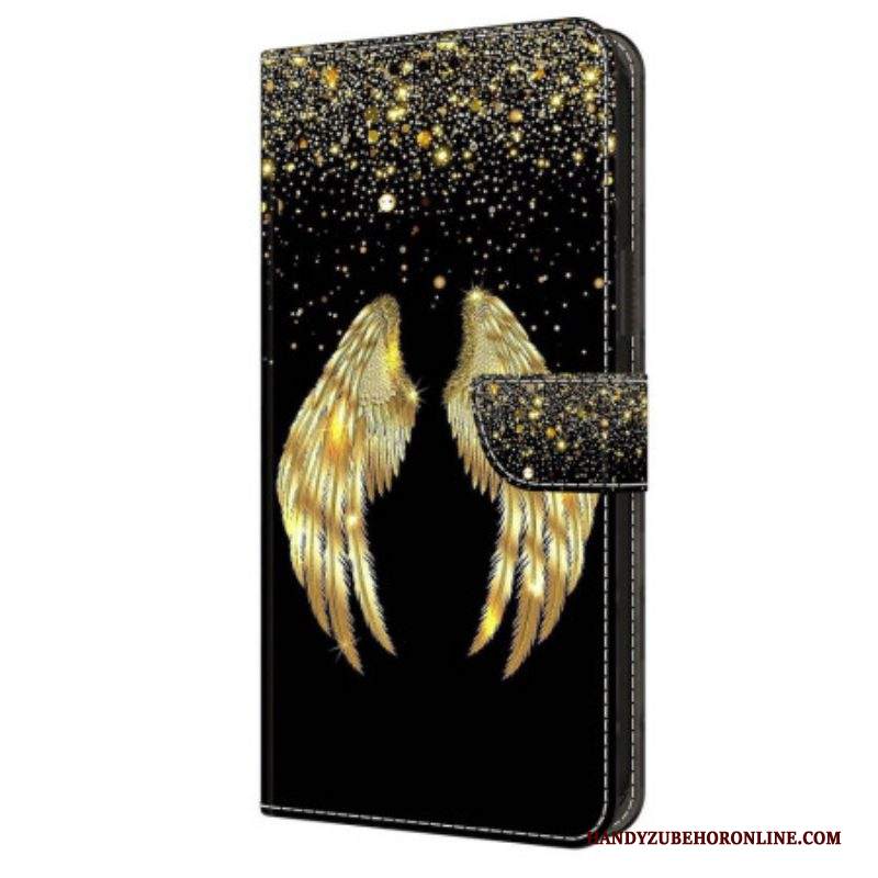 Custodia in pelle iPhone 15 Pro Ali D'oro