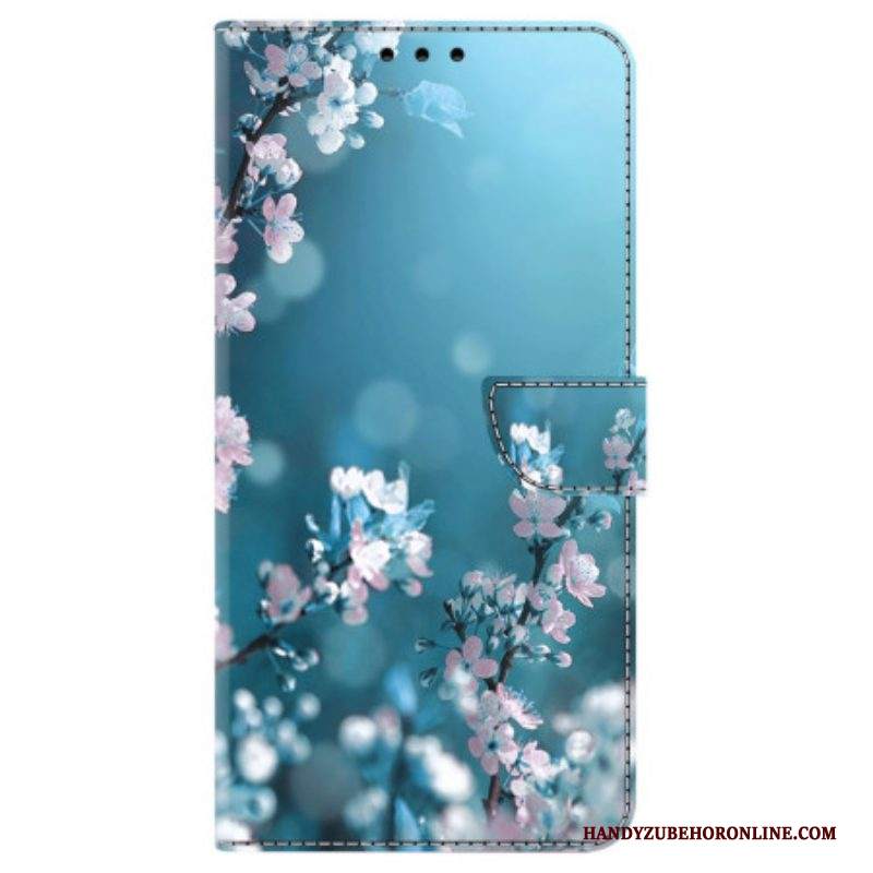 Custodia in pelle iPhone 15 Pro Fiori Di Pruno