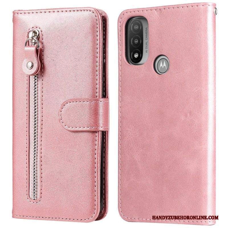 Folio Cover Moto E40 / E30 / E20 Portamonete D'epoca