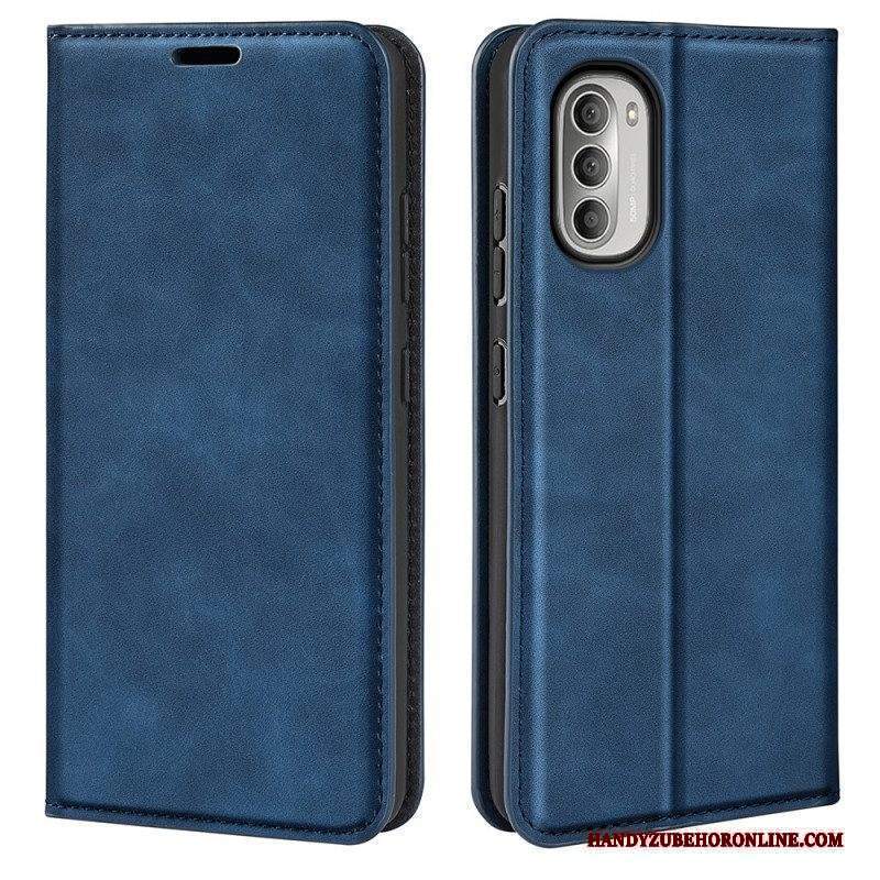 Folio Cover Moto G51 5G Custodia in pelle Effetto Pelle Morbida Seta