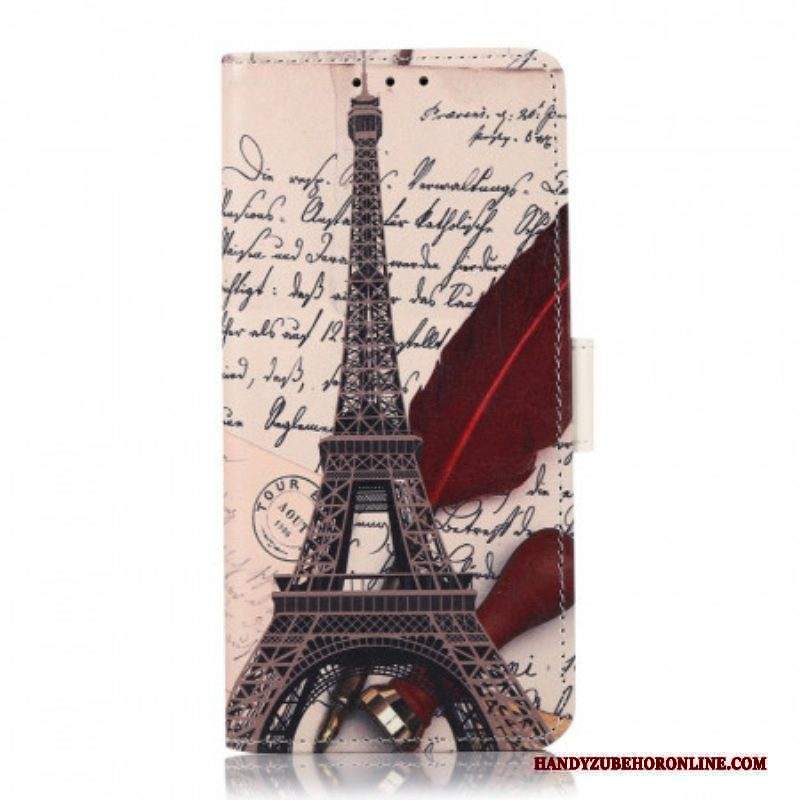 Folio Cover Moto G71 5G Torre Eiffel Del Poeta