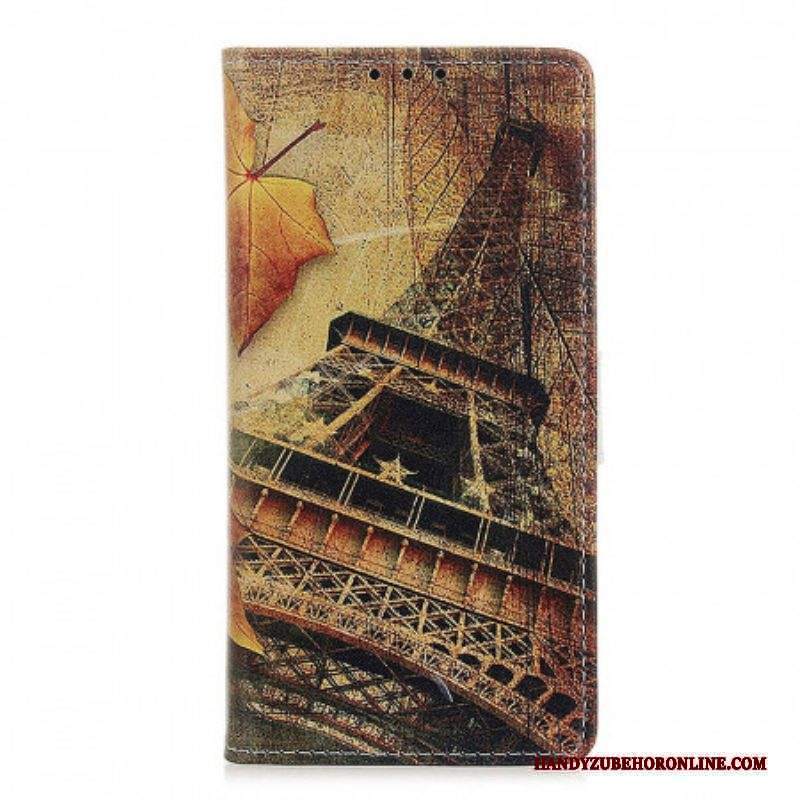 Folio Cover Moto G71 5G Torre Eiffel In Autunno