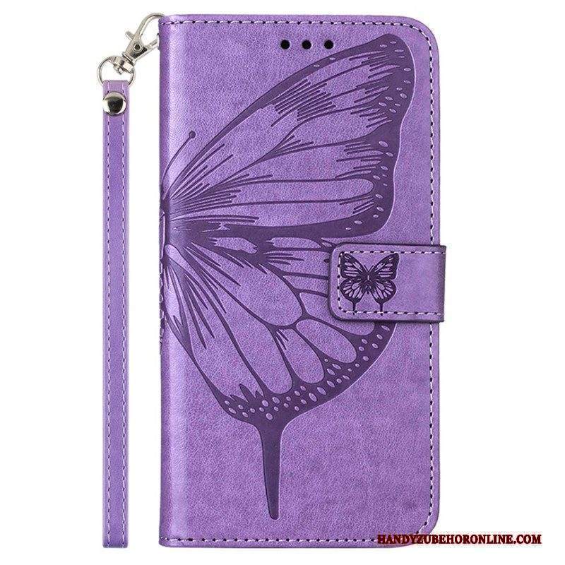 Folio Cover Moto G73 5G Farfalla Floreale Strappy