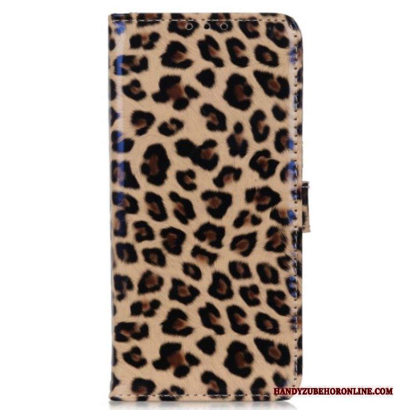 Folio Cover Moto G73 5G Leopardo