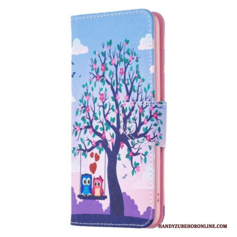 Folio Cover Samsung Galaxy A14 / A14 5G Gufi Sull'altalena