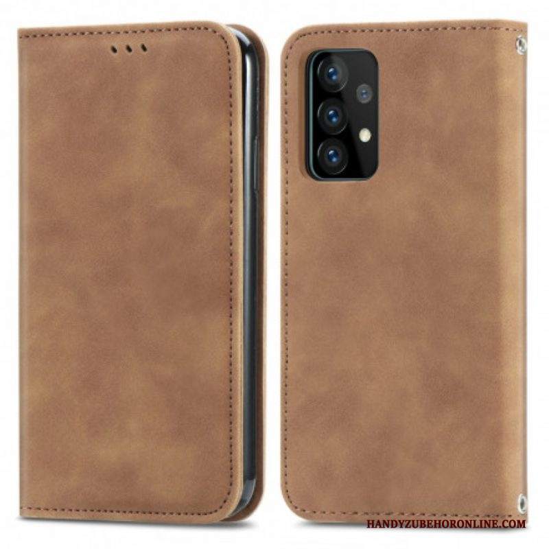 Folio Cover Samsung Galaxy A52 4G / A52 5G / A52s 5G Custodia in pelle Elegante Effetto Pelle