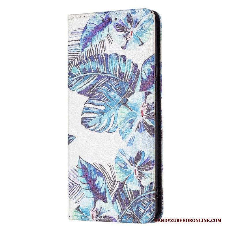 Folio Cover Samsung Galaxy A53 5G Custodia in pelle Foglie