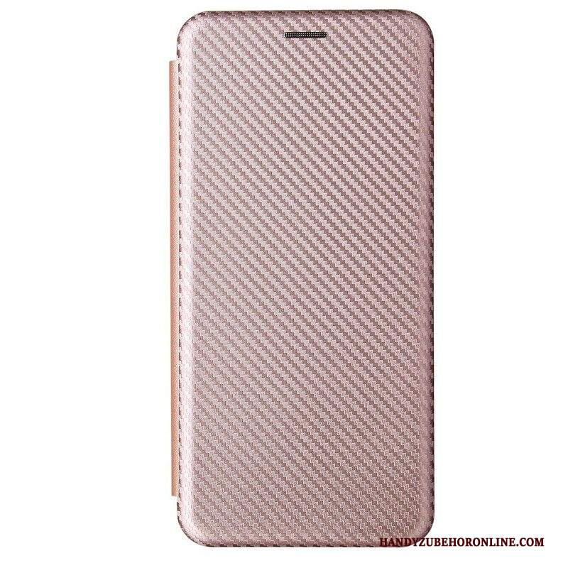 Folio Cover Samsung Galaxy M12 / A12 Custodia in pelle /fibra Di Carbonio