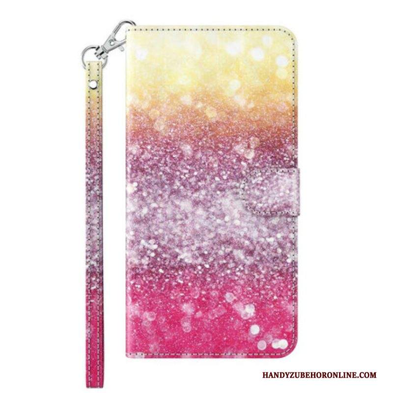 Folio Cover Samsung Galaxy M12 / A12 Gradiente Glitterato Magenta