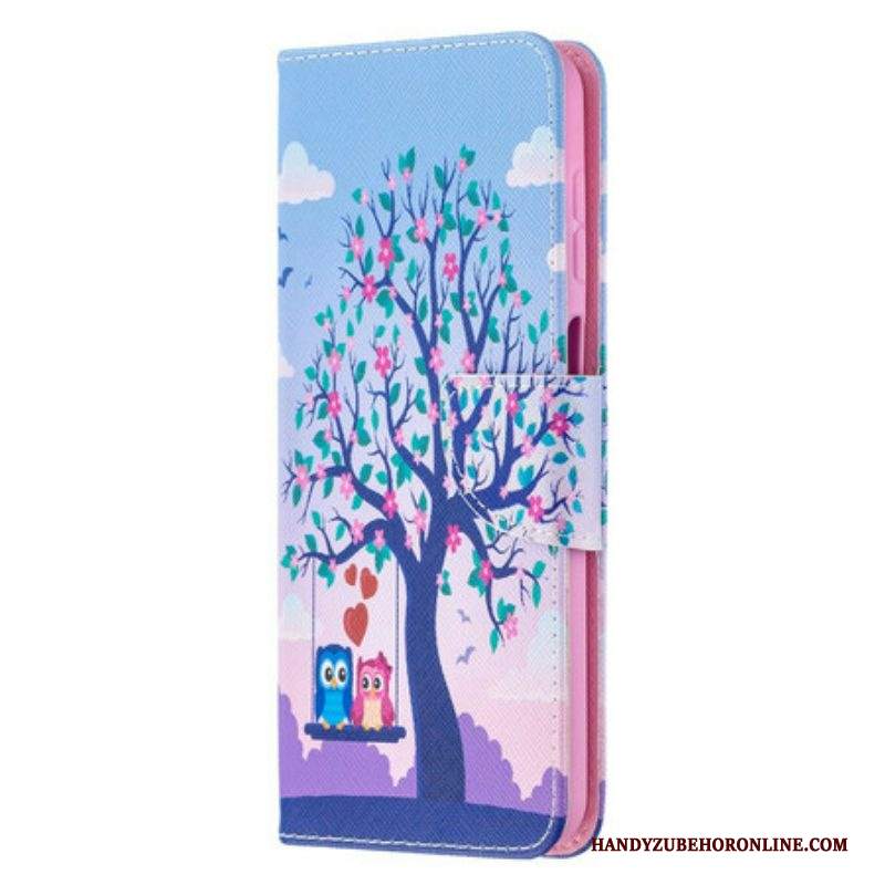 Folio Cover Samsung Galaxy M12 / A12 Gufi Sull'altalena