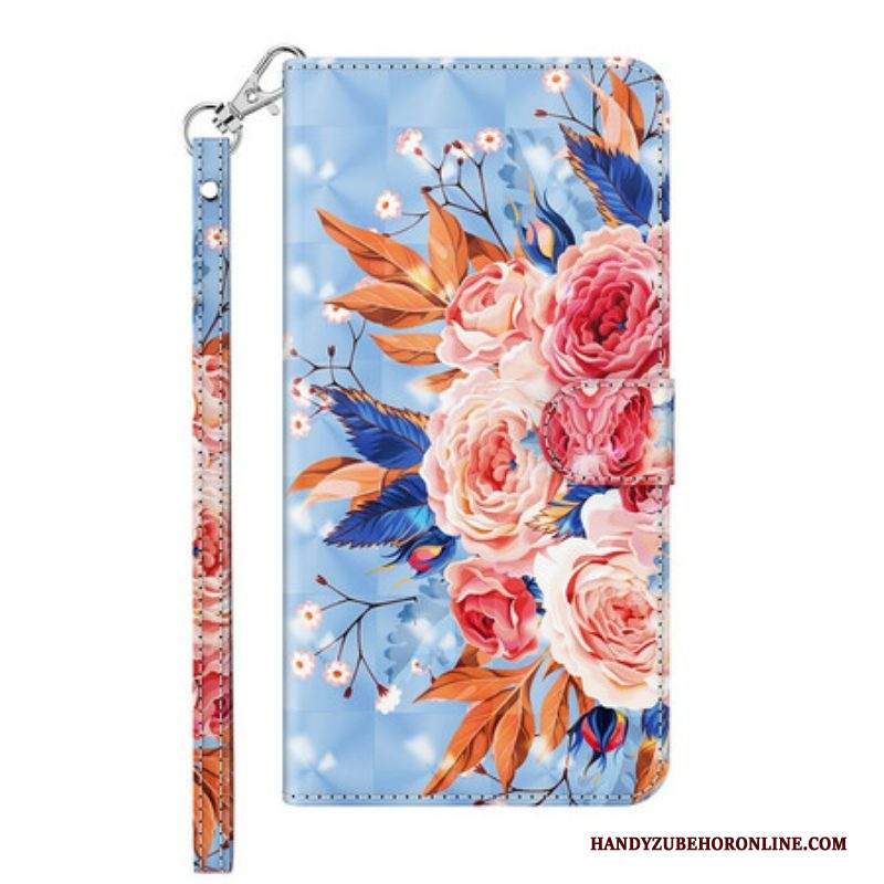 Folio Cover Samsung Galaxy M12 / A12 Punto Luce Romantico Con Cordino