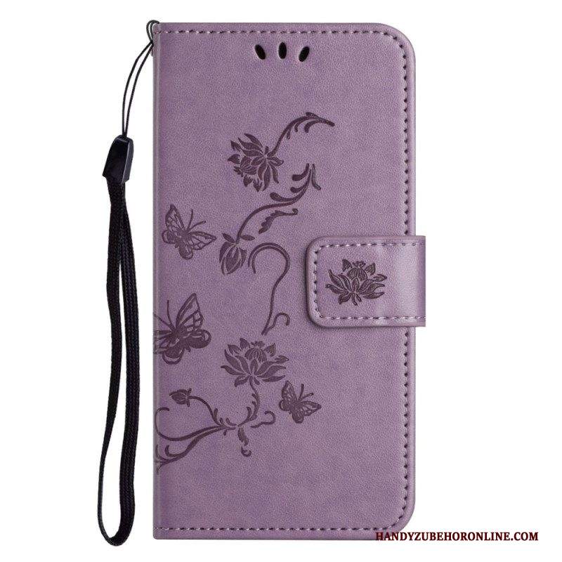 Folio Cover Samsung Galaxy M13 Fiori Strappy