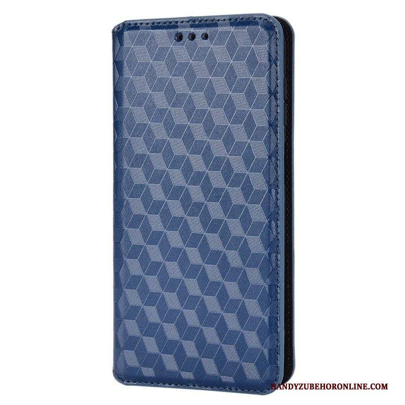 Folio Cover Samsung Galaxy M23 5G Custodia in pelle Effetto Pelle Cubo 3d