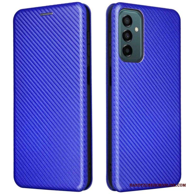 Folio Cover Samsung Galaxy M23 5G Custodia in pelle Fibra Di Carbonio