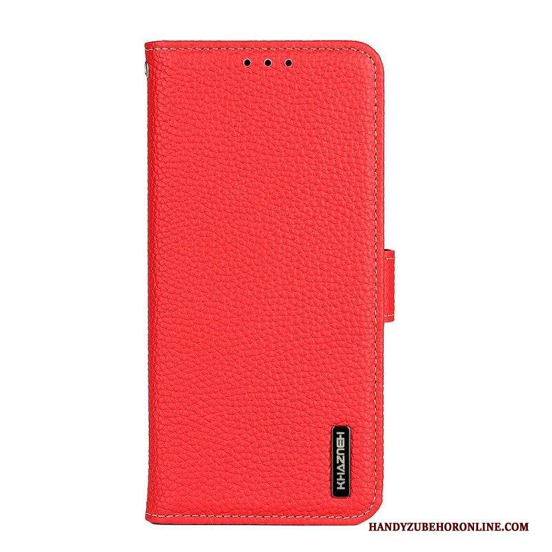 Folio Cover Samsung Galaxy M32 Vera Pelle Litchi Khazneh Rfid