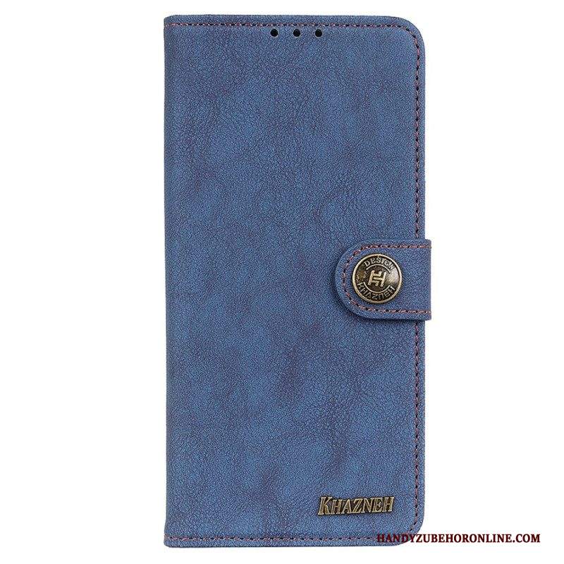 Folio Cover Samsung Galaxy M52 5G Khazneh Crosta Di Cuoio Retrò