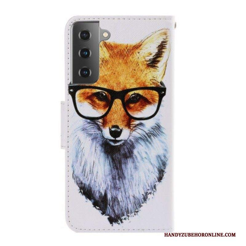 Folio Cover Samsung Galaxy S21 5G Brainy Fox Con Cinturino