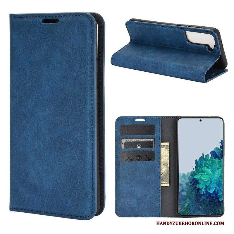 Folio Cover Samsung Galaxy S21 5G Custodia in pelle Effetto Pelle Morbida