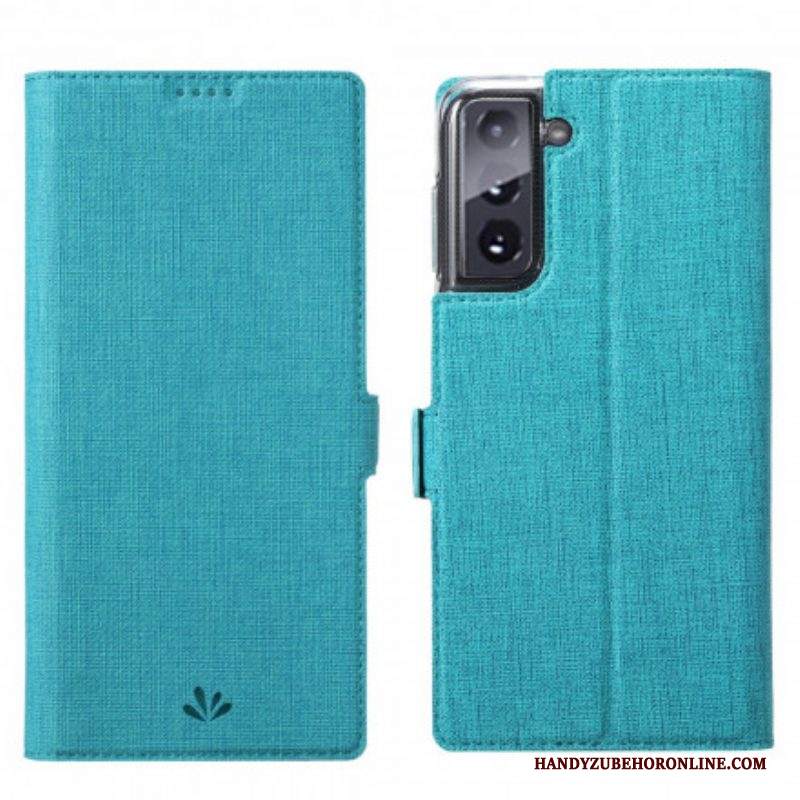 Folio Cover Samsung Galaxy S21 5G Custodia in pelle Vili Dmx Testurizzato