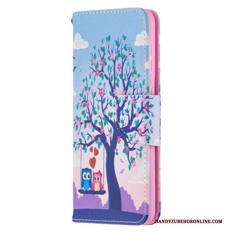 Folio Cover Samsung Galaxy S21 5G Gufi Sull'altalena