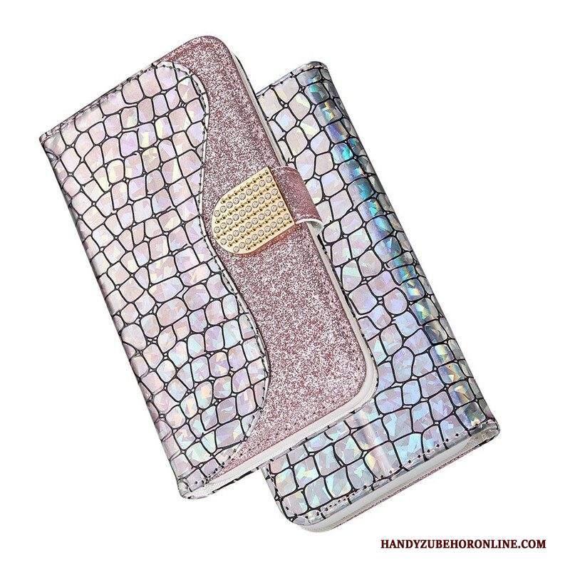 Folio Cover Samsung Galaxy S21 Plus 5G Diamanti Coccodrillo