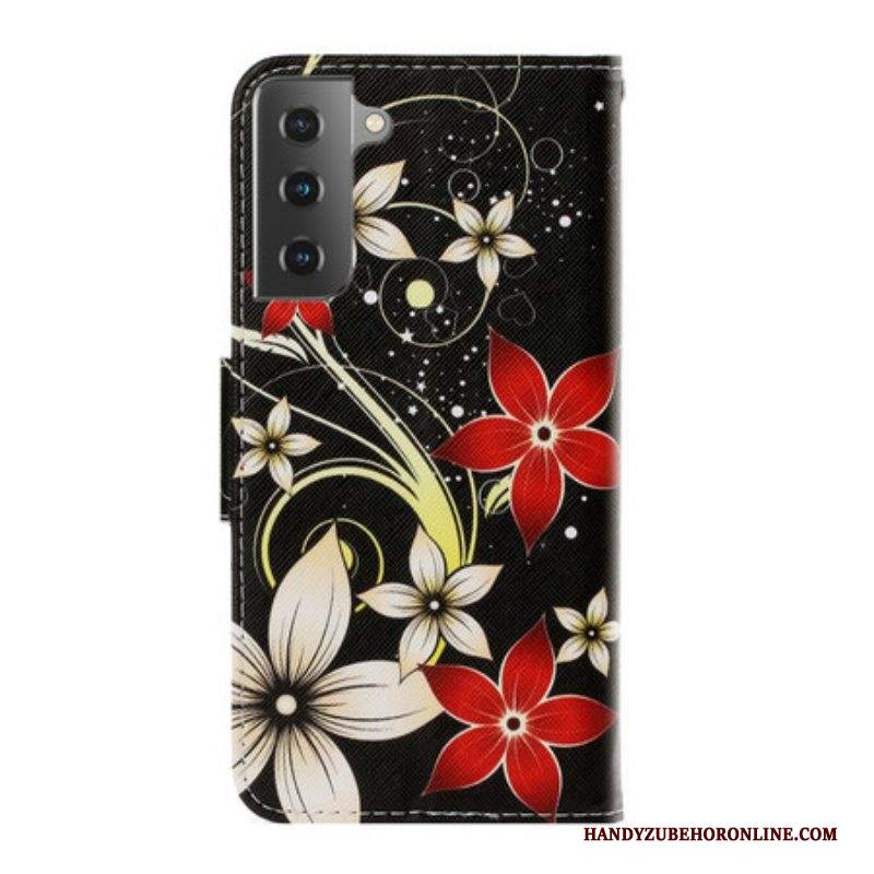 Folio Cover Samsung Galaxy S21 Plus 5G Fiori Strappy Colorati