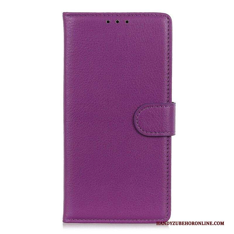 Folio Cover Samsung Galaxy S21 Plus 5G Trama Di Litchi