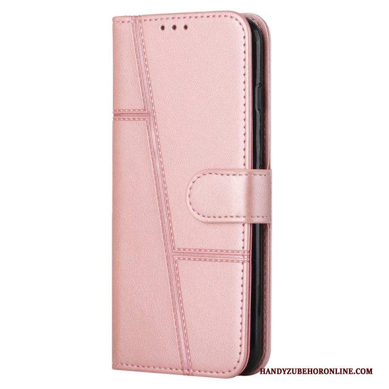 Folio Cover Samsung Galaxy S22 5G Cinturino Effetto Pelle Geo