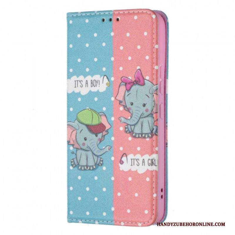 Folio Cover Samsung Galaxy S22 5G Custodia in pelle Elefantini