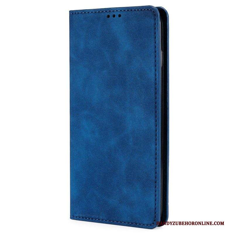 Folio Cover Samsung Galaxy S22 5G Custodia in pelle Tocco Di Pelle