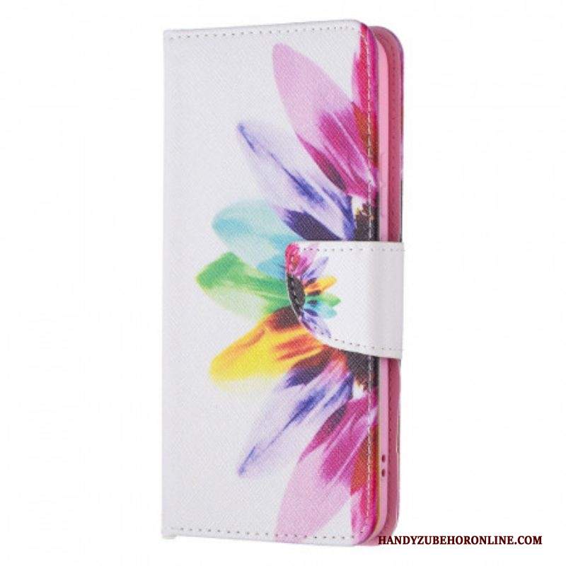 Folio Cover Samsung Galaxy S22 Plus 5G Fiore Dell'acquerello