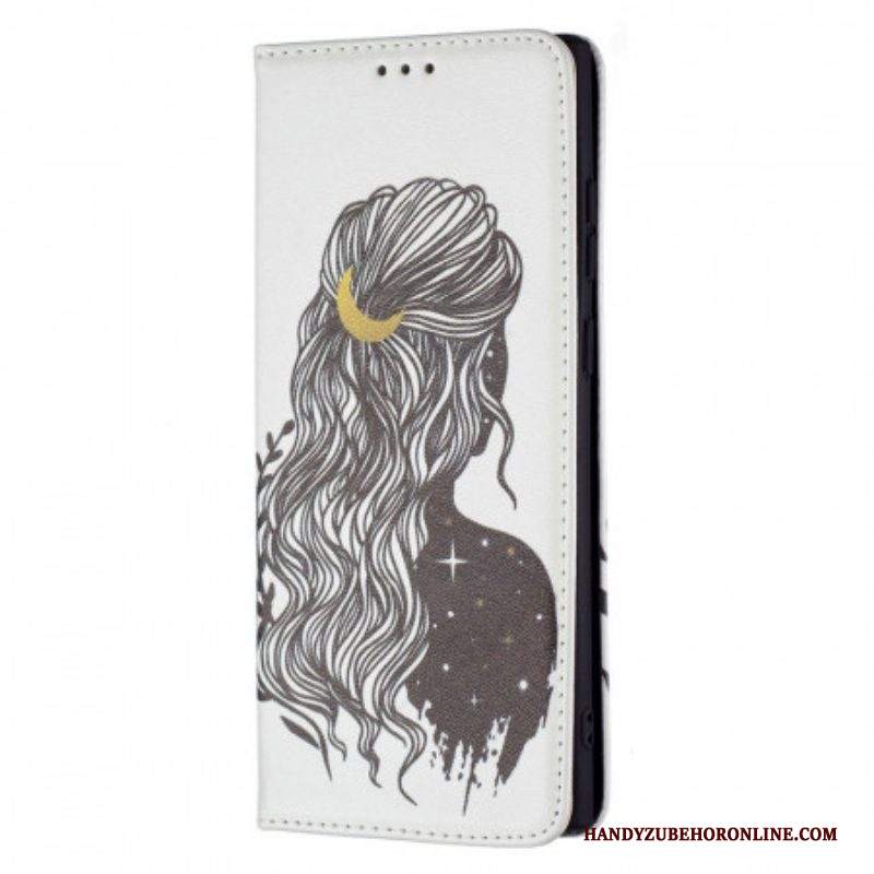 Folio Cover Samsung Galaxy S22 Ultra 5G Custodia in pelle Bei Capelli