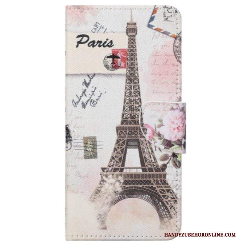 Folio Cover Samsung Galaxy S23 5G Torre Eiffel D'epoca