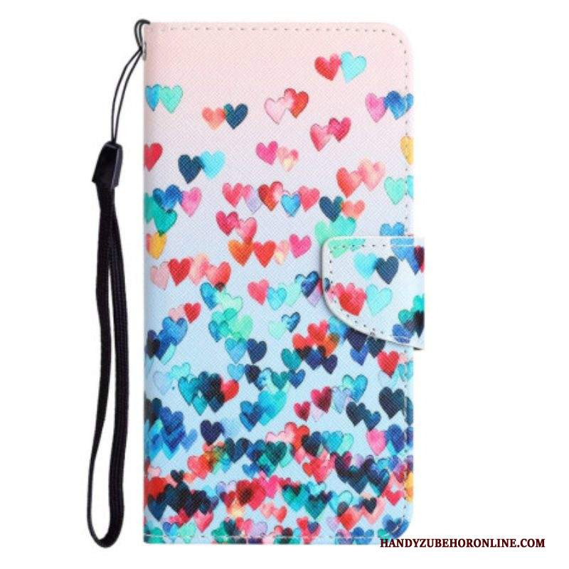 Folio Cover Samsung Galaxy S23 Plus 5G Solo Cuori Strappy