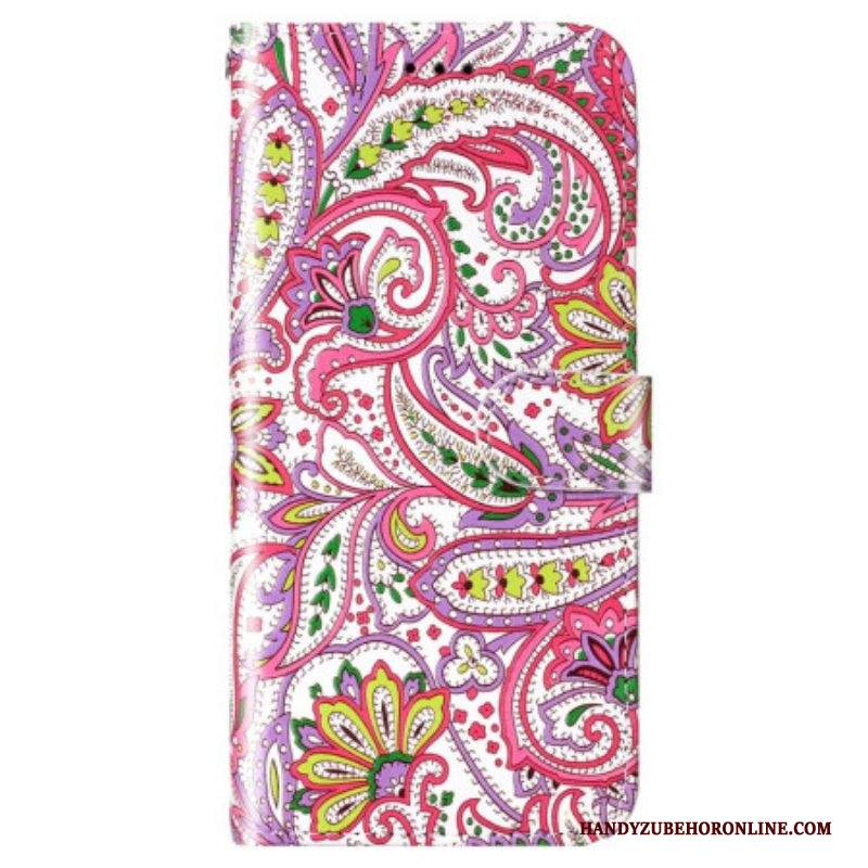 Folio Cover Samsung Galaxy S23 Plus 5G Stile Cashmere Con Spalline