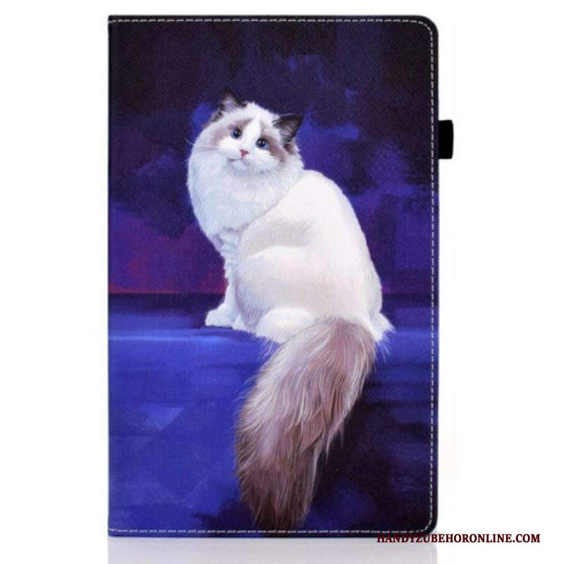 Folio Cover Samsung Galaxy Tab A7 Lite Gatto Bianco