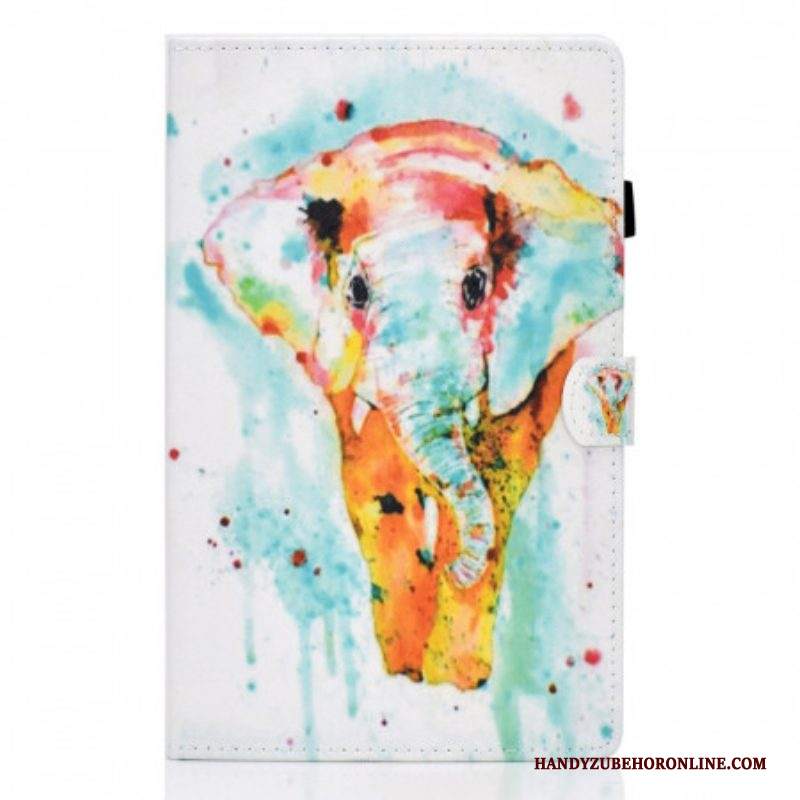 Folio Cover Samsung Galaxy Tab A8 (2021) Elefante Dell'acquerello